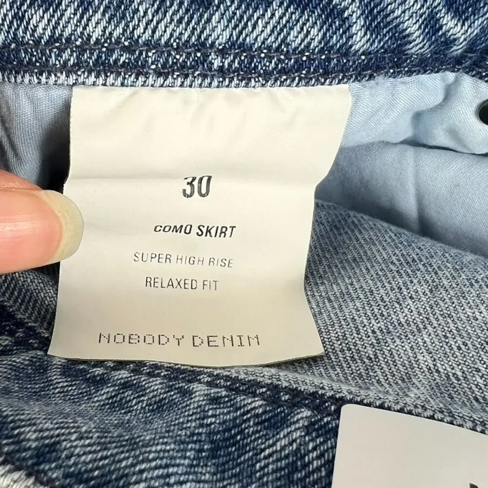 Nobody Denim Como Skirt Womens Size 30 Super High Rise Relaxed Fit A-line NWT